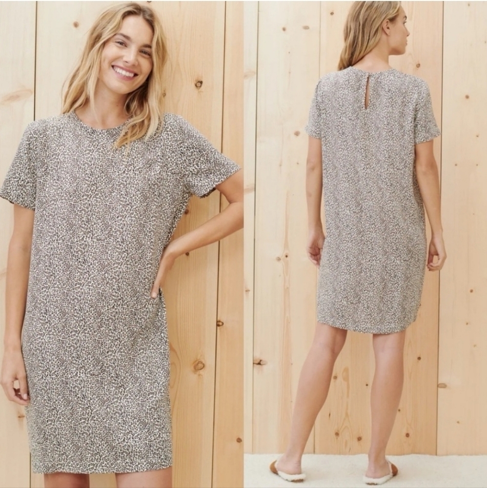 Jenni‎ Kayne Leopard Print Shirt Dress Size Large